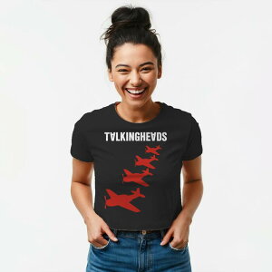 �A���u�����f�b�h ���f�B�[�X �g�b�v�X T�V���c �O���t�B�b�N Unbranded Juniors' Talking Heads Aircraft Silhouettes Graphic Baby Tee Caviar