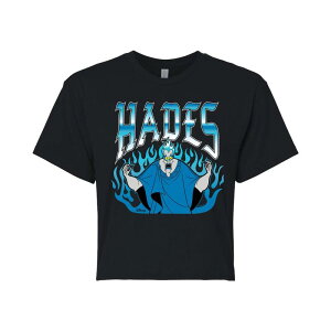 �f�B�Y�j�[ ���f�B�[�X �g�b�v�X T�V���c �N���b�v�h �u�[�c Juniors' Disney's Hercules Hades Bootleg Cropped Tee Black �u���b�N