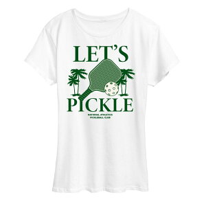 �A���u�����f�b�h ���f�B�[�X �g�b�v�X T�V���c �O���t�B�b�N Unbranded Women's Let's Pickle Graphic Tee White �z���C�g