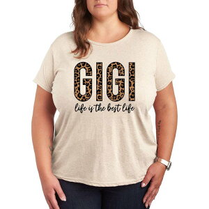 �A���u�����f�b�h ���f�B�[�X �g�b�v�X T�V���c �v���X�T�C�Y �O���t�B�b�N Unbranded Plus Gigi Life Is The Best Life Graphic Tee Beige �x�[�W��