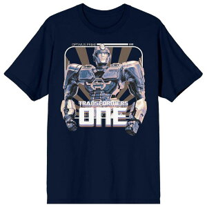 �A�j���L�����N�^�[ �����Y �g�b�v�X T�V���c �O���t�B�b�N Licensed Character Men's Transformers One Optimus Prime Short Sleeve Graphic T-Shirt Blue �u���[