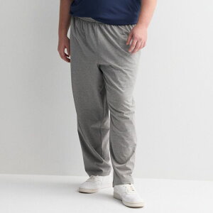 Tek Gear �����Y �{�g���X �J�W���A���p���c �g�[�� �W���[�W�[ Big & Tall Tek Gear Ultra Soft Jersey Open Bottom Pants Medium Grey Heather �O���[