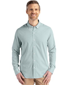 �J�b�^�[�A���h�o�b�N �����Y �g�b�v�X T�V���c �g�[�� Cutter & Buck Skylinepiconfidence Recycled Pinstripe Mens Big & Tallong Sleeve Dresshirt Hunter White �z���C�g
