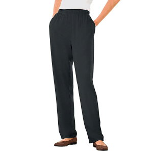 �E�[�}�� �E�B�Y�C�� ���f�B�[�X �{�g���X �J�W���A���p���c �v���X�T�C�Y �j�b�g Woman Within Plusize 7-Day Knit Straight-Leg Pull-On Pants Heather Charcoal �`���R�[��