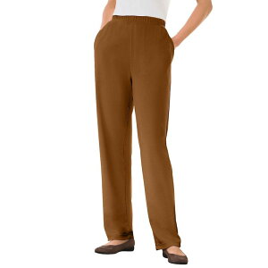 �E�[�}�� �E�B�Y�C�� ���f�B�[�X �{�g���X �J�W���A���p���c �v���X�T�C�Y �j�b�g Woman Within Plusize 7-Day Knit Straight-Leg Pull-On Pants Toffee