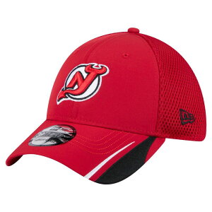�j���[�G�� �����Y �A�N�Z�T���[ �X�q �W���[�W�[ Men's New Era Red New Jersey Devils Linear Featherweight 39THIRTY Flex Hat Nhl Red ���b�h