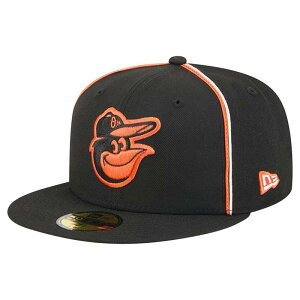 �j���[�G�� �����Y �A�N�Z�T���[ �X�q Men's New Era Black Baltimore Oriolesoutache 59FIFTY Fitted Hat Orl Black �u���b�N