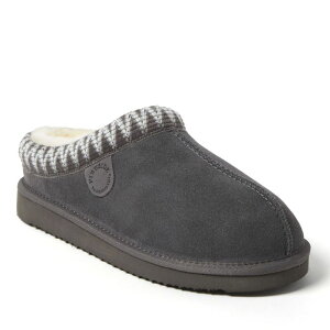 �f�B�A�t�H�[���Y ���f�B�[�X �V���[�Y �T���_�� Dearfoams Fireside Greta Women's Genuine Shearling Clog Slippers Gray �O���[