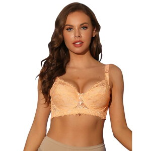 �A���O�� �P�[ ���f�B�[�X �A���_�[�E�F�A �u���W���[ ���[�X ALLEGRA K Women's Underwired Lace Adjustable Straps Push-up 3/4 Cup Bra Beige �x�[�W��