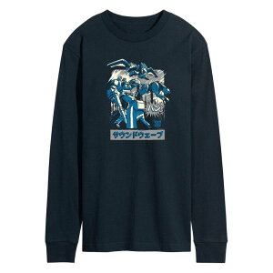 �A�j���L�����N�^�[ �����Y �g�b�v�X T�V���c �O���t�B�b�N Licensed Character Men's Transformersoundwave Long Sleeve Graphic Tee Navy �l�C�r�[