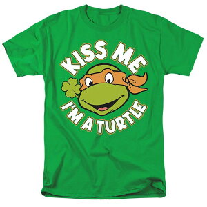 �A�j���L�����N�^�[ �����Y �g�b�v�X T�V���c �O���t�B�b�N Licensed Character Men's Teenage Mutant Ninja Turtles Kiss Graphic Tee Bright Green �O���[��