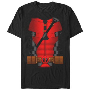 �A�j���L�����N�^�[ �����Y �g�b�v�X T�V���c �O���t�B�b�N Licensed Character Men's Deadpool And Wolverine Wade Costume Graphic Tee Black �u���b�N