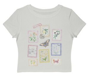 �A���u�����f�b�h ���f�B�[�X �g�b�v�X T�V���c �t�����[�� �t�����[ �O���t�B�b�N Unbranded Juniors' Grayson Threads The Label Floral Stamps Collage Graphic Baby Tee Cloudancer