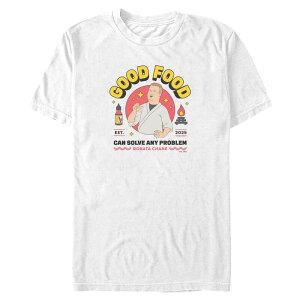 �A�j���L�����N�^�[ �����Y �g�b�v�X T�V���c �g�[�� �O���t�B�b�N Licensed Character Big & Tall King of The Hill Bobby Hill Good Food Graphic Tee White �z���C�g