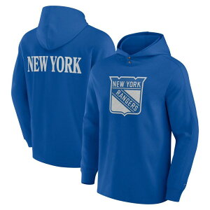 �t�@�i�e�B�N�X �����Y �g�b�v�X T�V���c �p�[�J�[ Men's Fanatics Blue New York Rangers Elements Blaze Tri-Blend Long Sleeve Hoodie T-Shirt Ran Blue �u���[