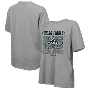 �}�W�F�X�e�B�b�N ���f�B�[�X �g�b�v�X T�V���c Women's Majestic Threads Gray Las Vegas Aces 2025 WNBA Finals Champions Victorious Oversized T-Shirt Wnb Grey �O���[