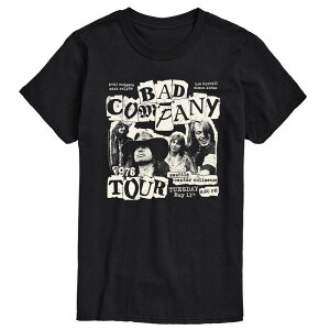 �A�j���L�����N�^�[ �����Y �g�b�v�X T�V���c �O���t�B�b�N Licensed Character Men's Bad Company 1976 Tour Graphic Tee Black �u���b�N