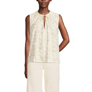 �����Y�G���h ���f�B�[�X �g�b�v�X T�V���c Women's Lands' End Notch Neck Swing Tank Top Champagne Leaf �V�����p��