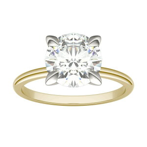 �`���[���Y �A���h �R���o�[�h ���f�B�[�X �A�N�Z�T���[ �����O Charles & Colvard 2 1/5 Carat.W. Lab-Created Moissanite Solitaire Ring 10k Two Tone