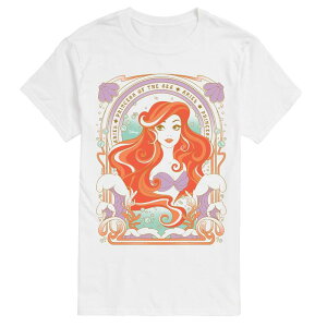 �f�B�Y�j�[ �����Y �g�b�v�X T�V���c �g�[�� �O���t�B�b�N Big & Tall Disney's Ariel The Sea Graphic Tee White �z���C�g