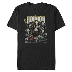 �A�j���L�����N�^�[ �����Y �g�b�v�X T�V���c �g�[�� �O���t�B�b�N Licensed Character Big & Tall Jeff Gordon Collage Poster Graphic Tee Black �u���b�N
