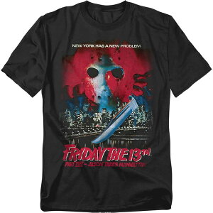 �A�j���L�����N�^�[ �����Y �g�b�v�X T�V���c �g�[�� �O���t�B�b�N Licensed Character Big & Tall Friday The 13th Part VIII Jason Graphic Tee Black �u���b�N