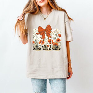 Simply Sage Market ���f�B�[�X �g�b�v�X T�V���c �t�����[�� �t�����[ Simply Sage Market Coquette Fall Floral Orange - Womens Heavyweightee Dust �I�����W