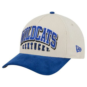 �j���[�G�� �����Y �A�N�Z�T���[ �X�q �R�[�f�����C Men's New Era Royal/Cream Kentucky Wildcats Arch Two-Tone Corduroy 9FORTY A-Frame Adjustable Hat Ken Blue �u���[
