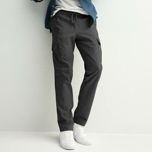 �\�m�} �����Y �{�g���X �J�W���A���p���c �J�[�S�p���c Men'sonoma Goods For Life Pull-on Cargo Pants Black Luxe �u���b�N