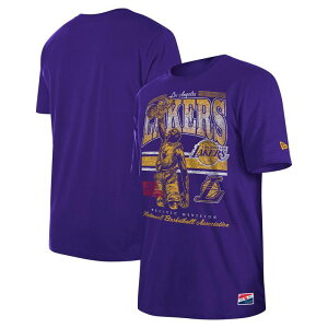 �j���[�G�� �����Y �g�b�v�X T�V���c Men's New Era Purple Los Angeles Lakers Enzyme Wash Oversized T-Shirt Lak Purple �p�[�v��