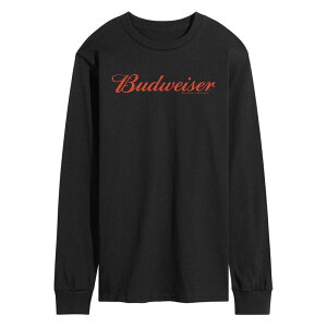 �A�j���L�����N�^�[ �����Y �g�b�v�X T�V���c ���S �O���t�B�b�N Licensed Character Men's Budweiser Logo Long Sleeve Graphic Tee Black �u���b�N