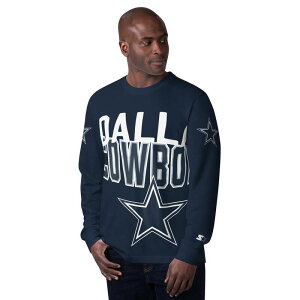 �X�^�[�^�[ �����Y �g�b�v�X T�V���c Men'starter Navy Dallas Cowboys Clutchit Long Sleeve T-Shirt Cow Navy �l�C�r�[
