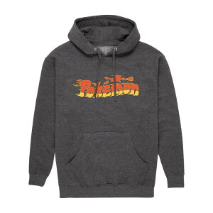 �A�j���L�����N�^�[ �����Y �g�b�v�X T�V���c �p�[�J�[ �O���t�B�b�N Licensed Character Men's Pokemon Charizard Flames Graphic Hoodie Heather Charcoal �`���R�[��