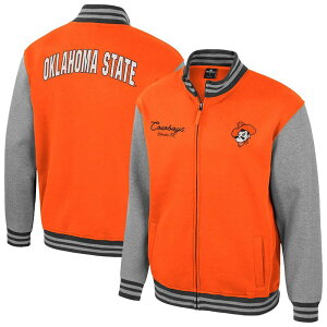 �R���V�A�� �����Y �A�E�^�[ �W���P�b�g�E�u���]�� Men's Colosseum Orange Oklahoma State Cowboys Ambi-Turner Full-Zip Varsity Jacket Oks Orange �I�����W