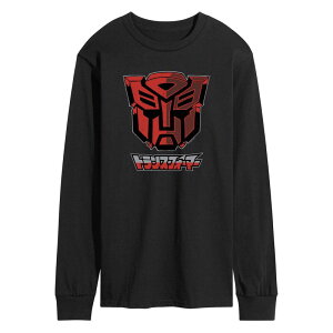 �A�j���L�����N�^�[ �����Y �g�b�v�X T�V���c �O���t�B�b�N Licensed Character Men's Transformers Autobot Comic Style Long Sleeve Graphic Tee Black �u���b�N