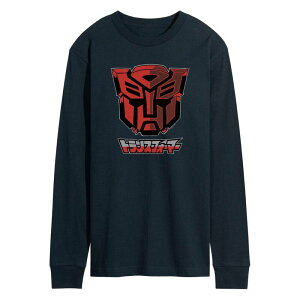 �A�j���L�����N�^�[ �����Y �g�b�v�X T�V���c �O���t�B�b�N Licensed Character Men's Transformers Autobot Comic Style Long Sleeve Graphic Tee Navy �l�C�r�[