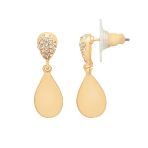 LC Lauren Conrad ���f�B�[�X �A�N�Z�T���[ �s�A�X�E�C�������O LC Lauren Conrad Gold Tone Double Teardrop Earrings Clear �S�[���h