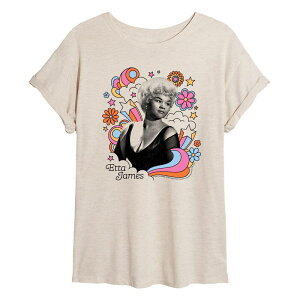 �A�j���L�����N�^�[ ���f�B�[�X �g�b�v�X T�V���c Licensed Character Juniors' Etta James Groovy Icons Oversized Tee Beige �x�[�W��
