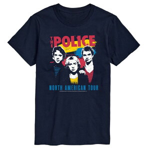 �A�j���L�����N�^�[ �����Y �g�b�v�X T�V���c �O���t�B�b�N Licensed Character Men's The Police North American Tour Graphic Tee Navy �l�C�r�[