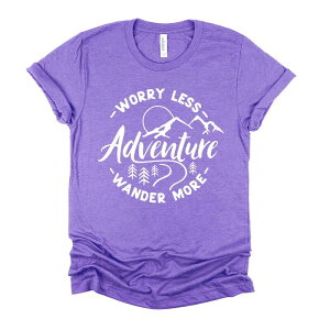 Simply Sage Market ���f�B�[�X �g�b�v�X T�V���c �O���t�B�b�N Simply Sage Market Worry Less Wander More Short Sleeve Graphic Tee Grape �O���[�v