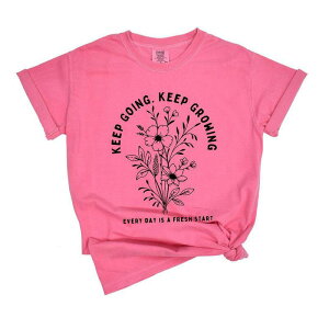 Simply Sage Market ���f�B�[�X �g�b�v�X T�V���c Simply Sage Market Keep Going Keep Growingarment Dyed Tees Crunchberry