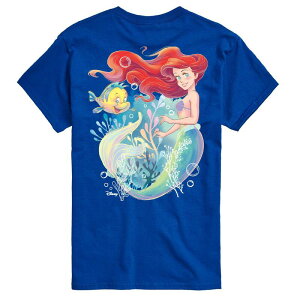 �f�B�Y�j�[ �����Y �g�b�v�X T�V���c �g�[�� �O���t�B�b�N Big & Tall Disney's Ariel & Flounder Graphic Tee Royal Blue �u���[
