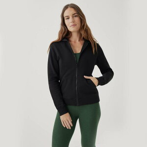 �p�N�g ���f�B�[�X �g�b�v�X T�V���c �R�b�g�� �t���[�X �p�[�J�[ Pact Brushed Fleece Zip Hoodie Made With Organicotton Black �u���b�N