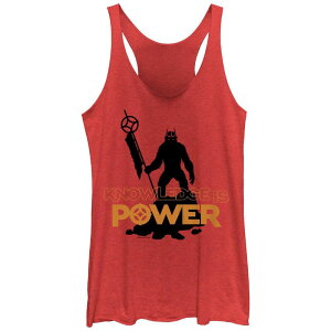 �A�j���L�����N�^�[ ���f�B�[�X �g�b�v�X T�V���c Licensed Character Juniors' Kingdom Of The Planet Of The Apes Knowledge Is Poweracerback Tank Top Red Heather �w�U�[