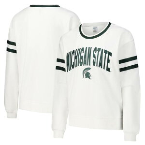 �A���u�����f�b�h ���f�B�[�X �g�b�v�X T�V���c �p�C�� Unbranded Women's Conceptsport White Michigan State Spartans Borough French Terry Arch Over Long Sleeve T-Shirt Msu White �z���C�g