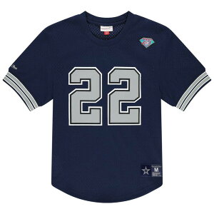 �~�b�`�F��&�l�X �����Y �g�b�v�X T�V���c ���b�V�� Men's Mitchell & Ness Emmitt Smith Navy Dallas Cowboys Retired Player Name & Number Mesh T-Shirt Cow Navy �l�C�r�[