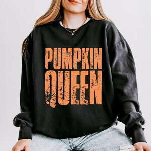 Simply Sage Market ���f�B�[�X �g�b�v�X T�V���c �X�E�F�b�g Simply Sage Market Pumpkin Queen Distressed - Women's Lightweight Garment Dyed Sweatshirt Black �u���b�N