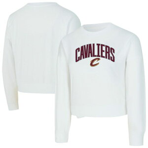 �A���u�����f�b�h ���f�B�[�X �g�b�v�X T�V���c �N���b�v�h Unbranded Women's Conceptsport White Cleveland Cavaliers Laney Chenille Cropped Long Sleeve T-Shirt Cav White �z���C�g