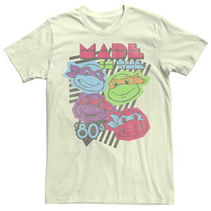 �A�j���L�����N�^�[ �����Y �g�b�v�X T�V���c �O���t�B�b�N Licensed Character Men's Teenage Mutant Ninja Turtles Made In The 80's Graphic Tee Natural
