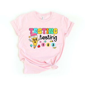 Simply Sage Market ���f�B�[�X �g�b�v�X T�V���c �O���t�B�b�N Simply Sage Marketesting 1 2 3 Pencil Short Sleeve Graphic Tee Pink �s���N